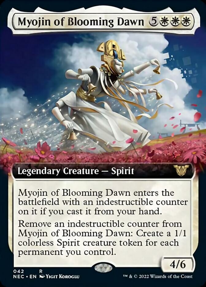 Myojin of Blooming Dawn (Extended Art) [Kamigawa: Neon Dynasty Commander] MTG Single Magic: The Gathering    | Red Claw Gaming