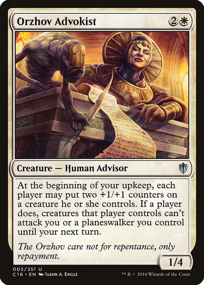 Orzhov Advokist [Commander 2016] MTG Single Magic: The Gathering    | Red Claw Gaming