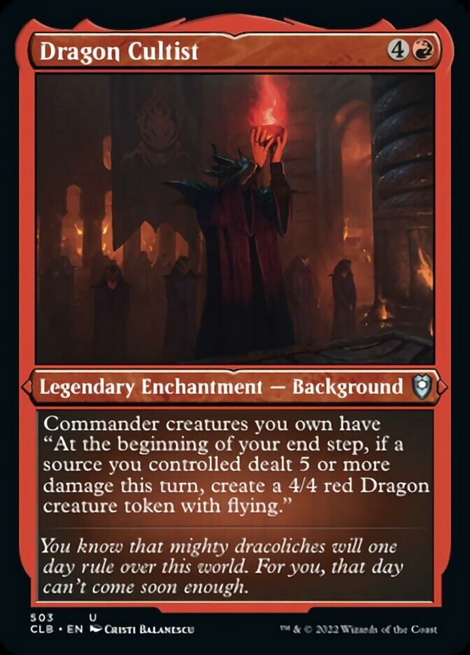 Dragon Cultist (Foil Etched) [Commander Legends: Battle for Baldur's Gate] MTG Single Magic: The Gathering    | Red Claw Gaming