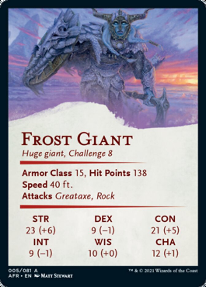 Frost Giant Art Card (Gold-Stamped Signature) [Dungeons & Dragons: Adventures in the Forgotten Realms Art Series] MTG Single Magic: The Gathering    | Red Claw Gaming