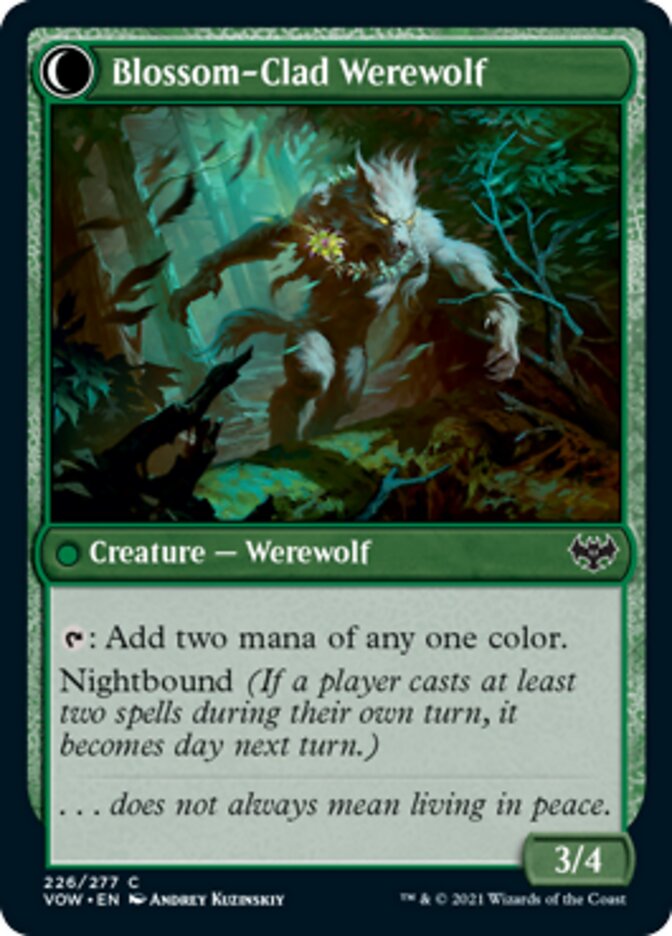 Weaver of Blossoms // Blossom-Clad Werewolf [Innistrad: Crimson Vow] MTG Single Magic: The Gathering    | Red Claw Gaming