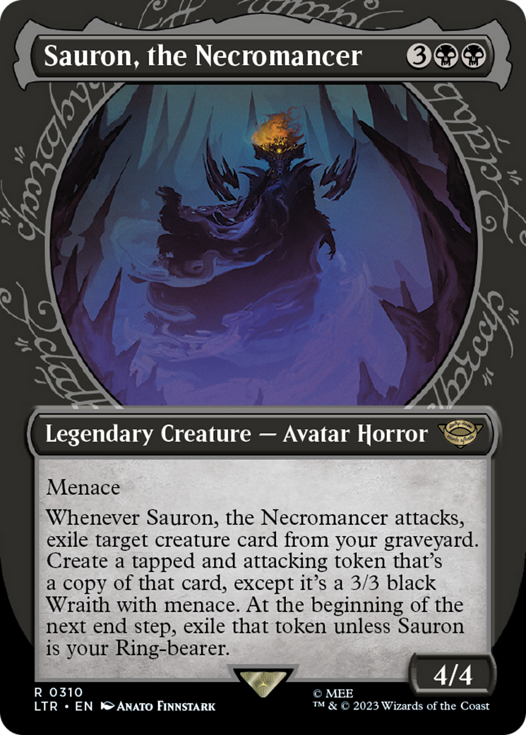 Sauron, the Necromancer (Showcase Ring Frame) [The Lord of the Rings: Tales of Middle-Earth] MTG Single Magic: The Gathering    | Red Claw Gaming