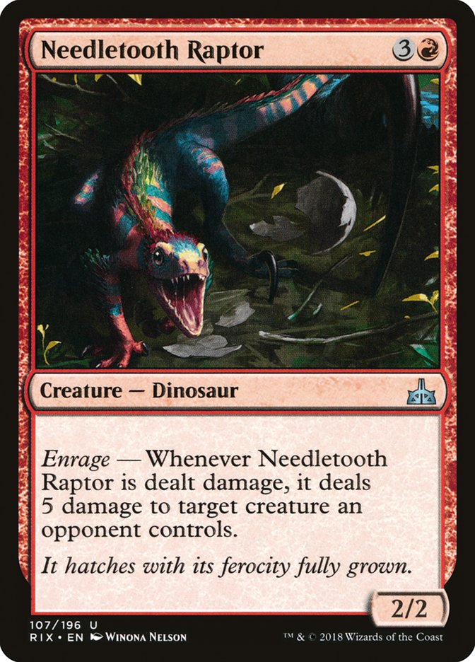 Needletooth Raptor [Rivals of Ixalan] MTG Single Magic: The Gathering    | Red Claw Gaming