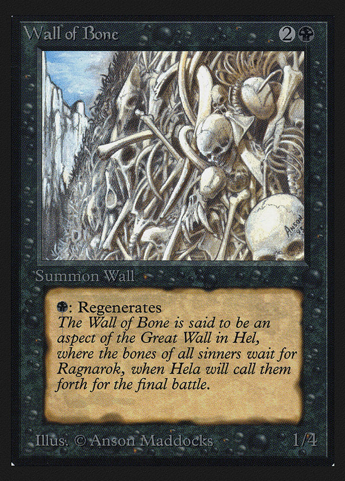 Wall of Bone [International Collectors' Edition] MTG Single Magic: The Gathering    | Red Claw Gaming