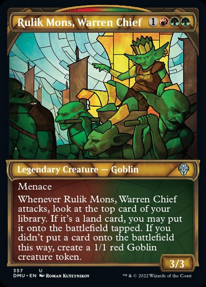 Rulik Mons, Warren Chief (Showcase Textured) [Dominaria United] MTG Single Magic: The Gathering    | Red Claw Gaming