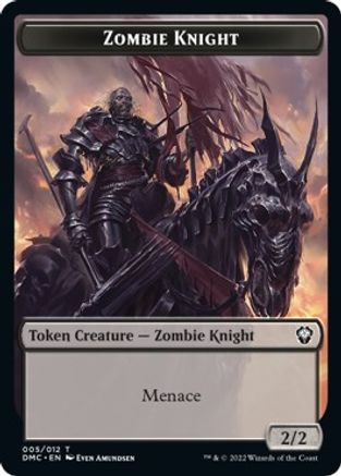 Zombie Knight // Goblin Double-Sided Token [Dominaria United Commander Tokens] MTG Single Magic: The Gathering    | Red Claw Gaming