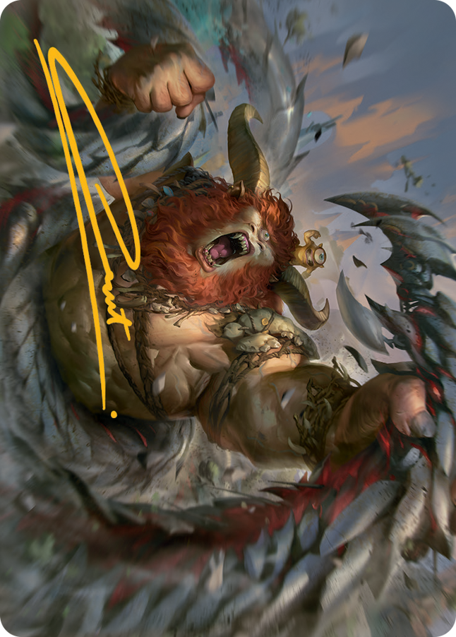 Borborygmos and Fblthp Art Card (42) (Gold-Stamped Signature) [March of the Machine Art Series] MTG Single Magic: The Gathering    | Red Claw Gaming