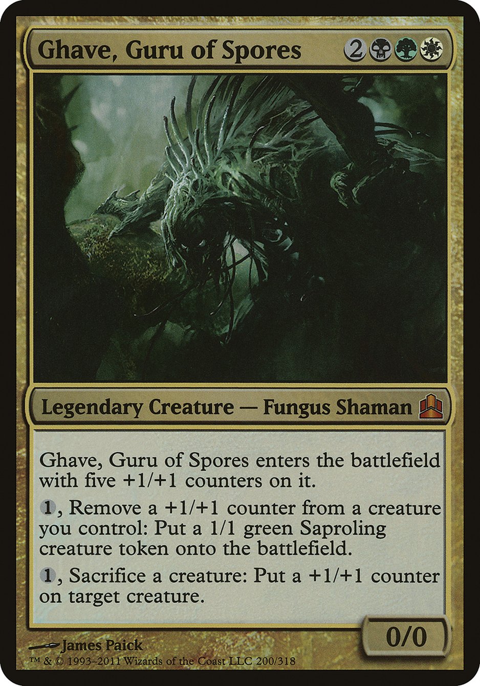 Ghave, Guru of Spores (Oversized) [Commander 2011 Oversized] MTG Single Magic: The Gathering    | Red Claw Gaming