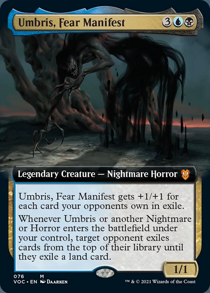 Umbris, Fear Manifest (Extended Art) [Innistrad: Crimson Vow Commander] MTG Single Magic: The Gathering    | Red Claw Gaming