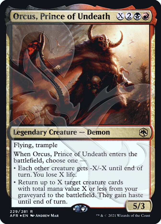 Orcus, Prince of Undeath (Ampersand Promo) [Dungeons & Dragons: Adventures in the Forgotten Realms Promos] MTG Single Magic: The Gathering    | Red Claw Gaming
