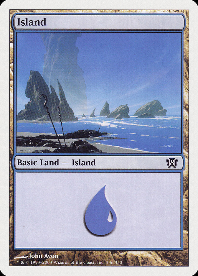 Island (336) [Eighth Edition] MTG Single Magic: The Gathering    | Red Claw Gaming