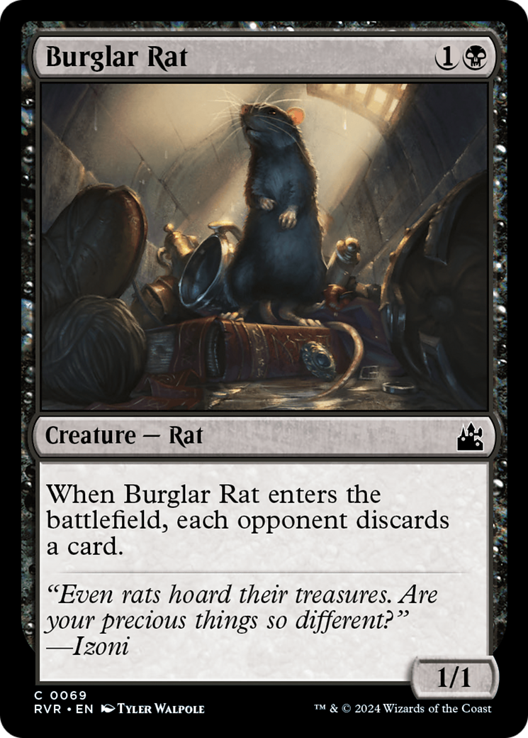 Burglar Rat [Ravnica Remastered] MTG Single Magic: The Gathering    | Red Claw Gaming