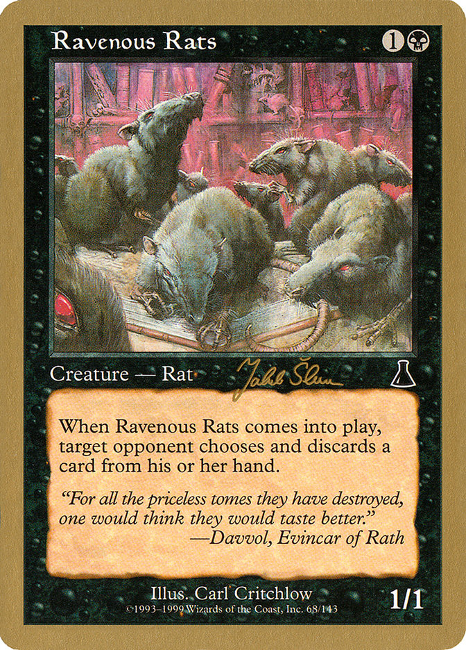 Ravenous Rats (Jakub Slemr) [World Championship Decks 1999] MTG Single Magic: The Gathering    | Red Claw Gaming