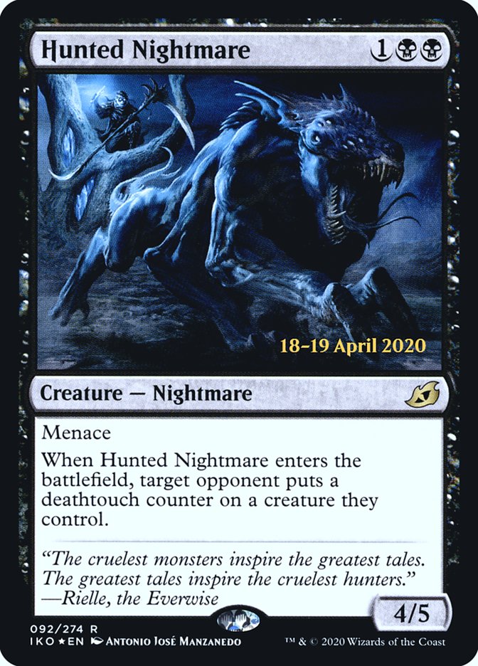 Hunted Nightmare [Ikoria: Lair of Behemoths Prerelease Promos] MTG Single Magic: The Gathering    | Red Claw Gaming