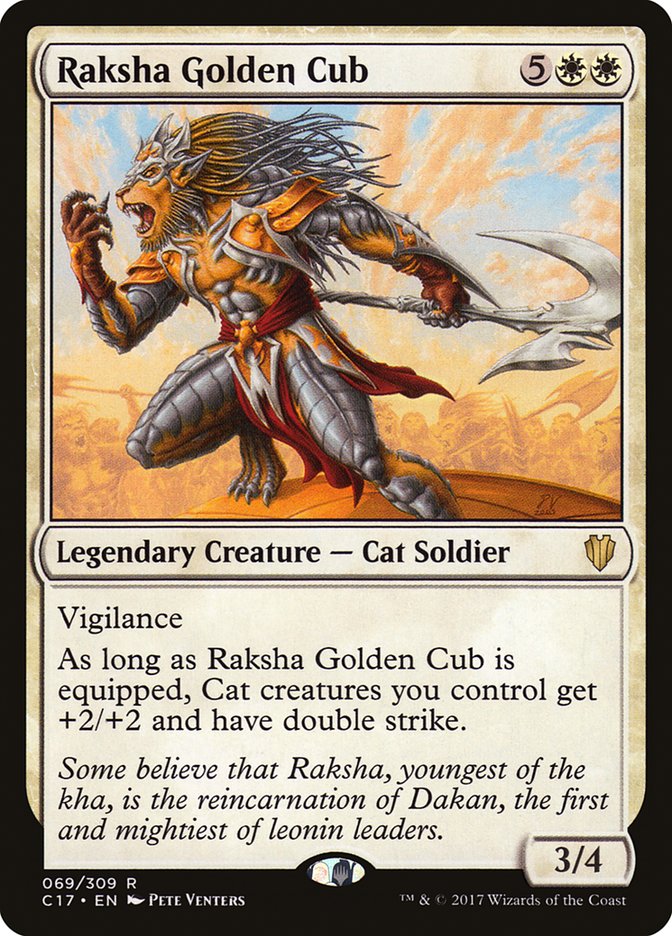 Raksha Golden Cub [Commander 2017] MTG Single Magic: The Gathering    | Red Claw Gaming