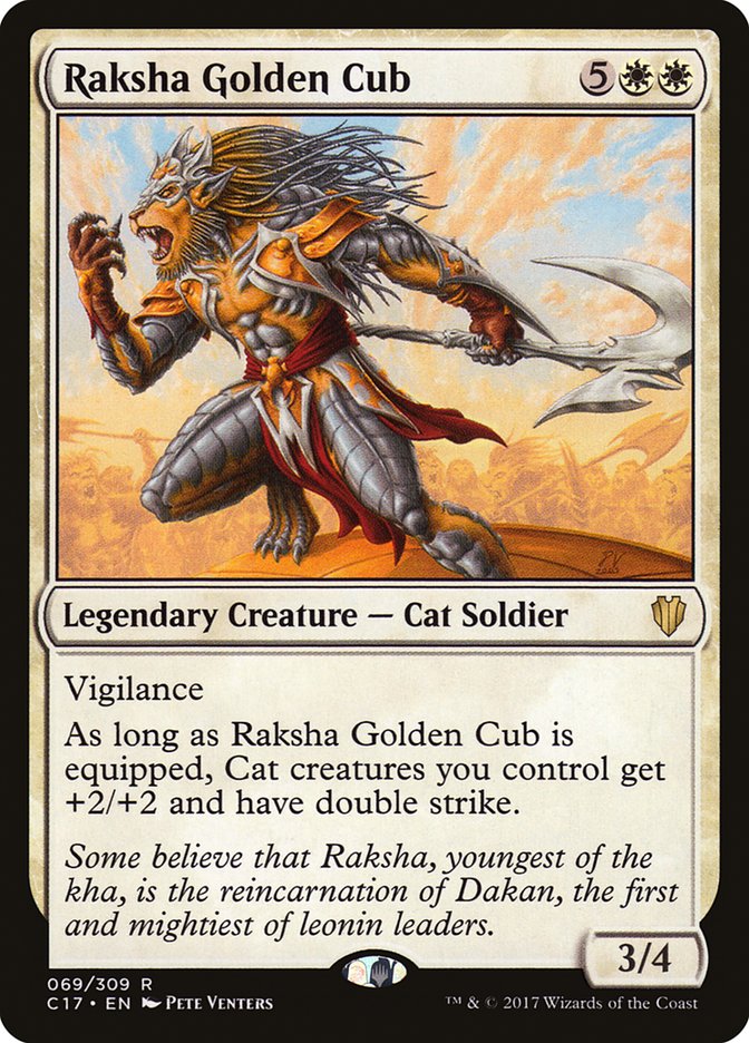 Raksha Golden Cub [Commander 2017] MTG Single Magic: The Gathering    | Red Claw Gaming