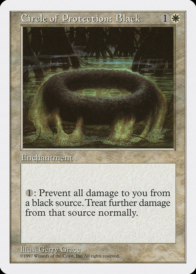 Circle of Protection: Black [Fifth Edition] MTG Single Magic: The Gathering    | Red Claw Gaming