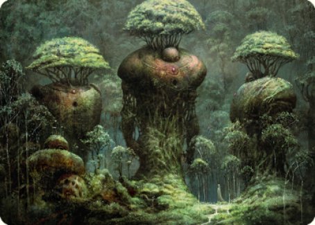 Forest Art Card [Dominaria United Art Series] MTG Single Magic: The Gathering    | Red Claw Gaming