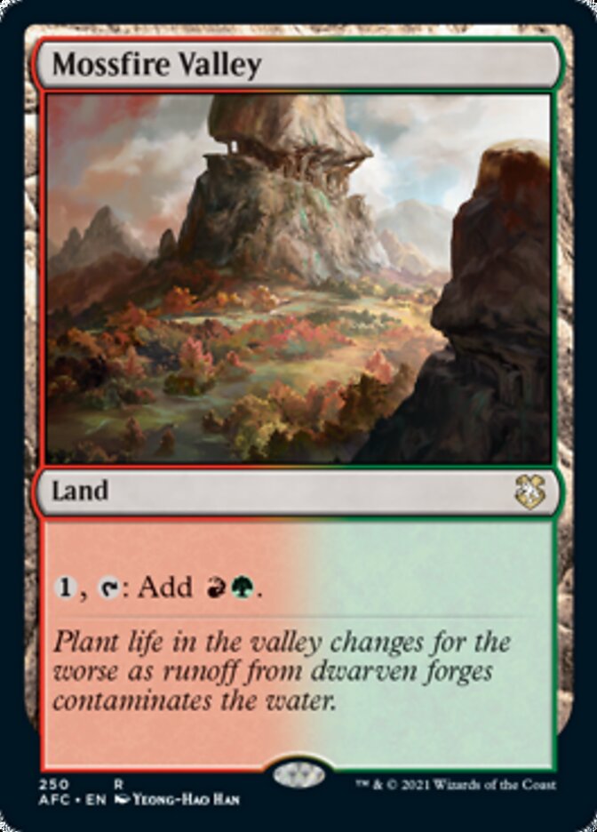 Mossfire Valley [Dungeons & Dragons: Adventures in the Forgotten Realms Commander] MTG Single Magic: The Gathering    | Red Claw Gaming