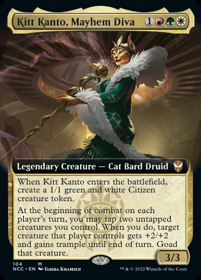 Kitt Kanto, Mayhem Diva (Extended Art) [Streets of New Capenna Commander] MTG Single Magic: The Gathering    | Red Claw Gaming