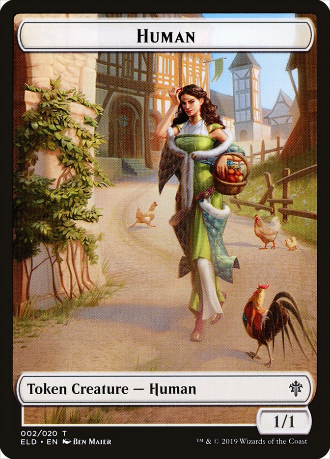 Human // Clue Double-Sided Token [Pioneer Challenger Decks 2022] MTG Single Magic: The Gathering    | Red Claw Gaming