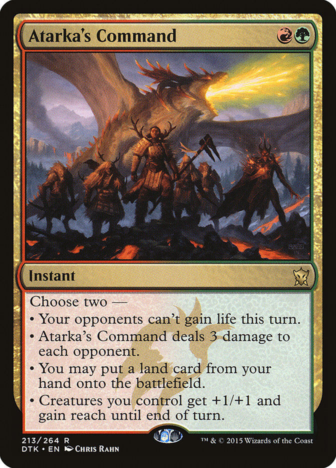 Atarka's Command [Dragons of Tarkir] MTG Single Magic: The Gathering    | Red Claw Gaming