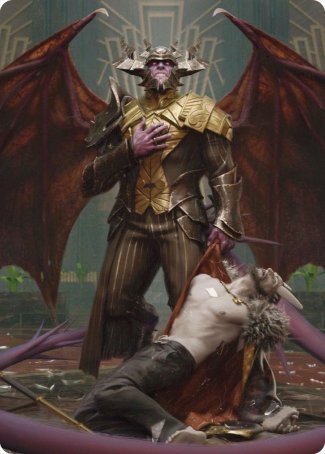 Ob Nixilis, the Adversary 1 Art Card [Streets of New Capenna Art Series] MTG Single Magic: The Gathering    | Red Claw Gaming