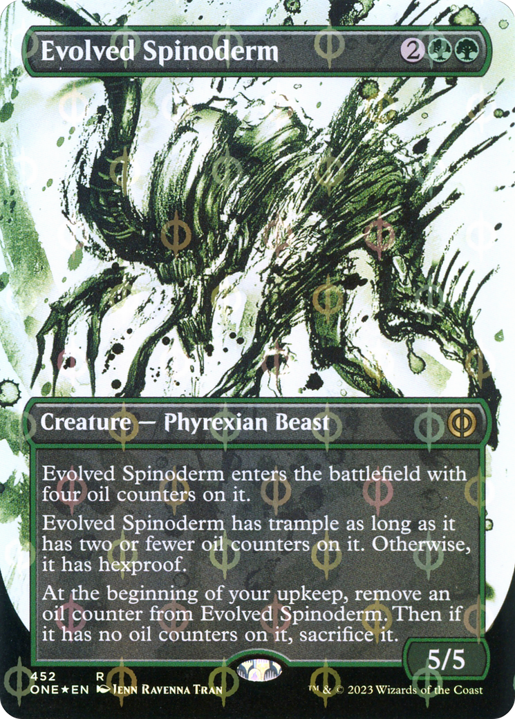 Evolved Spinoderm (Borderless Ichor Step-and-Compleat Foil) [Phyrexia: All Will Be One] MTG Single Magic: The Gathering    | Red Claw Gaming