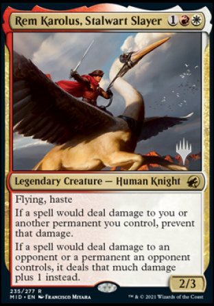 Rem Karolus, Stalwart Slayer (Promo Pack) [Innistrad: Midnight Hunt Promos] MTG Single Magic: The Gathering    | Red Claw Gaming