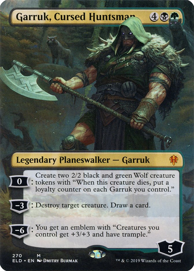 Garruk, Cursed Huntsman (Borderless) [Throne of Eldraine] MTG Single Magic: The Gathering    | Red Claw Gaming