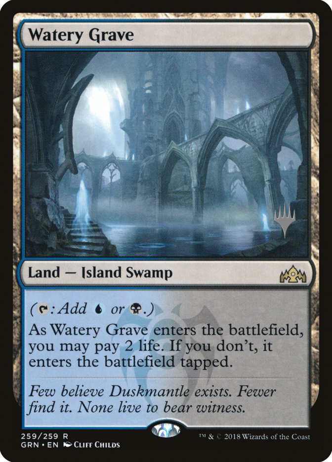 Watery Grave (Promo Pack) [Guilds of Ravnica Promos] MTG Single Magic: The Gathering    | Red Claw Gaming