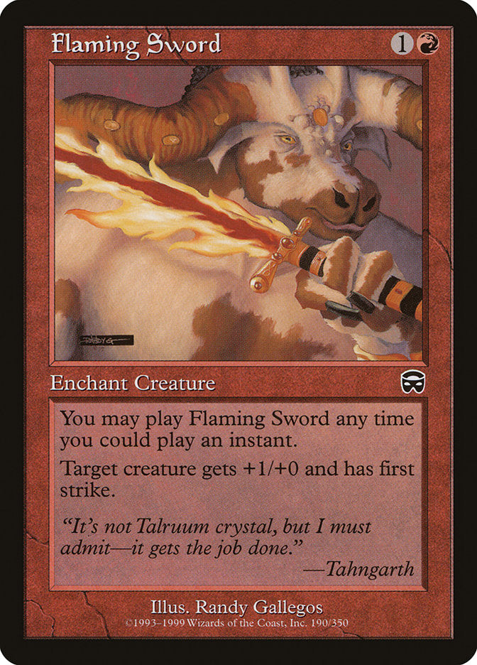 Flaming Sword [Mercadian Masques] MTG Single Magic: The Gathering    | Red Claw Gaming
