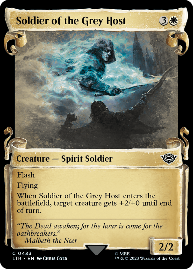 Soldier of the Grey Host [The Lord of the Rings: Tales of Middle-Earth Showcase Scrolls] MTG Single Magic: The Gathering    | Red Claw Gaming