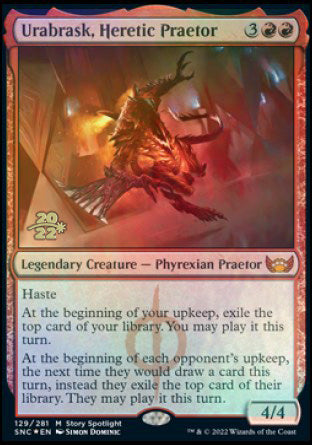 Urabrask, Heretic Praetor [Streets of New Capenna Prerelease Promos] MTG Single Magic: The Gathering    | Red Claw Gaming