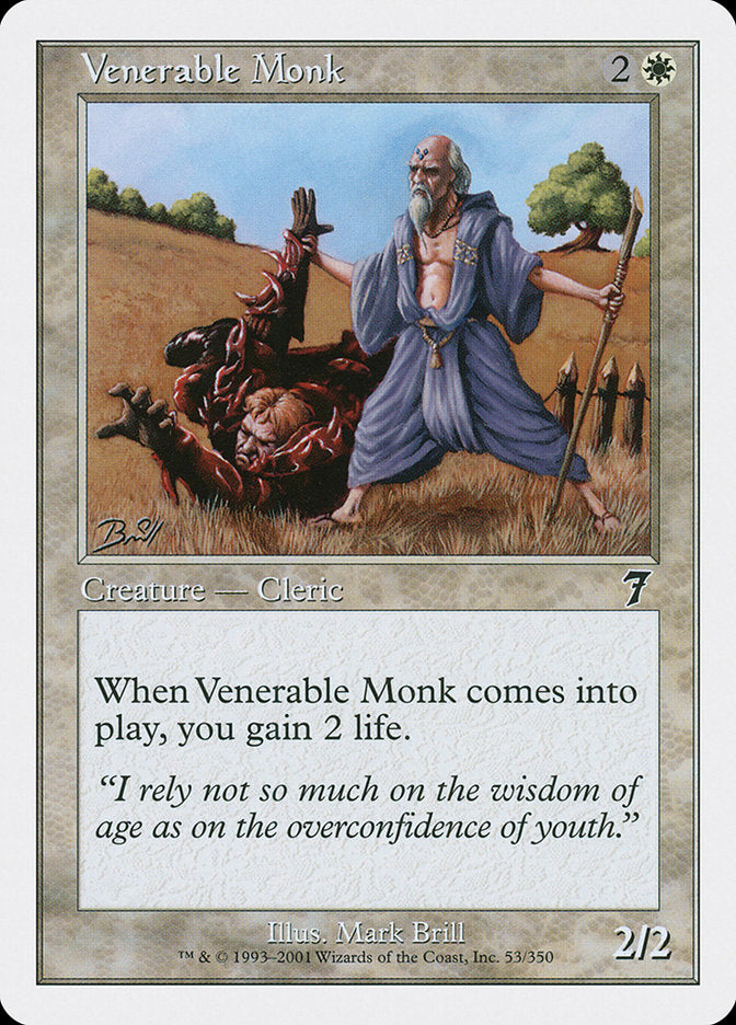 Venerable Monk [Seventh Edition] MTG Single Magic: The Gathering    | Red Claw Gaming