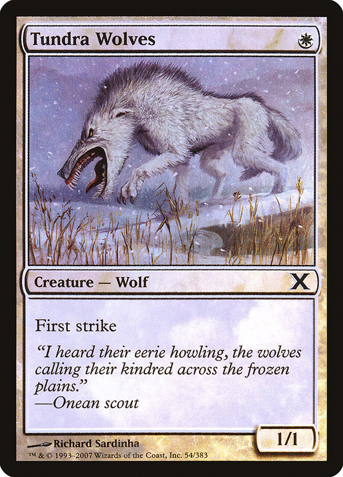 Tundra Wolves (Premium Foil) [Tenth Edition] MTG Single Magic: The Gathering    | Red Claw Gaming
