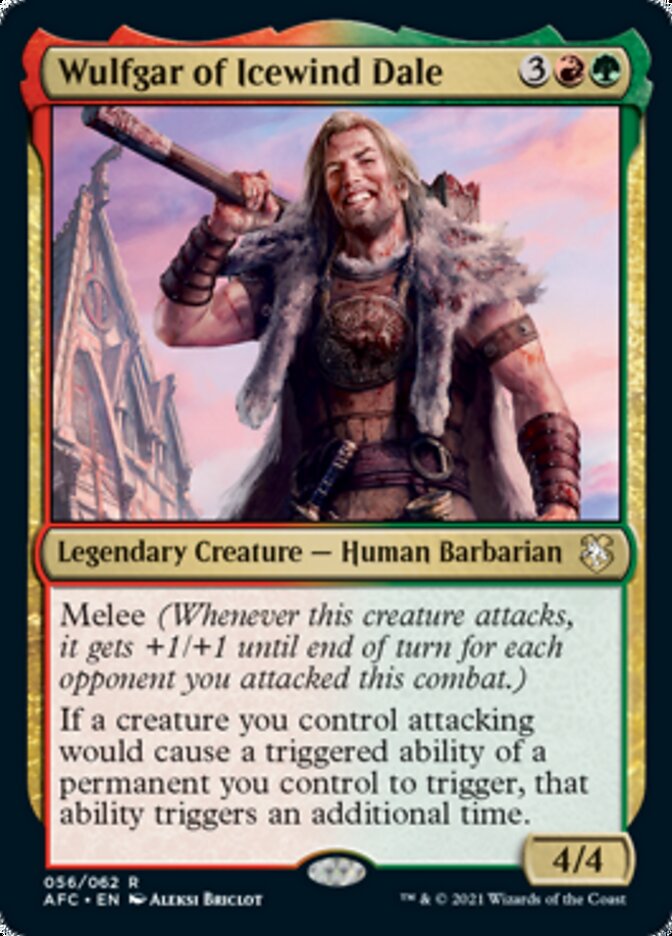 Wulfgar of Icewind Dale [Dungeons & Dragons: Adventures in the Forgotten Realms Commander] MTG Single Magic: The Gathering    | Red Claw Gaming