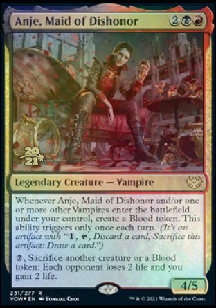 Anje, Maid of Dishonor [Innistrad: Crimson Vow Prerelease Promos] MTG Single Magic: The Gathering    | Red Claw Gaming