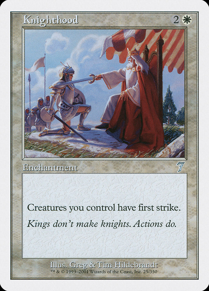 Knighthood [Seventh Edition] MTG Single Magic: The Gathering    | Red Claw Gaming