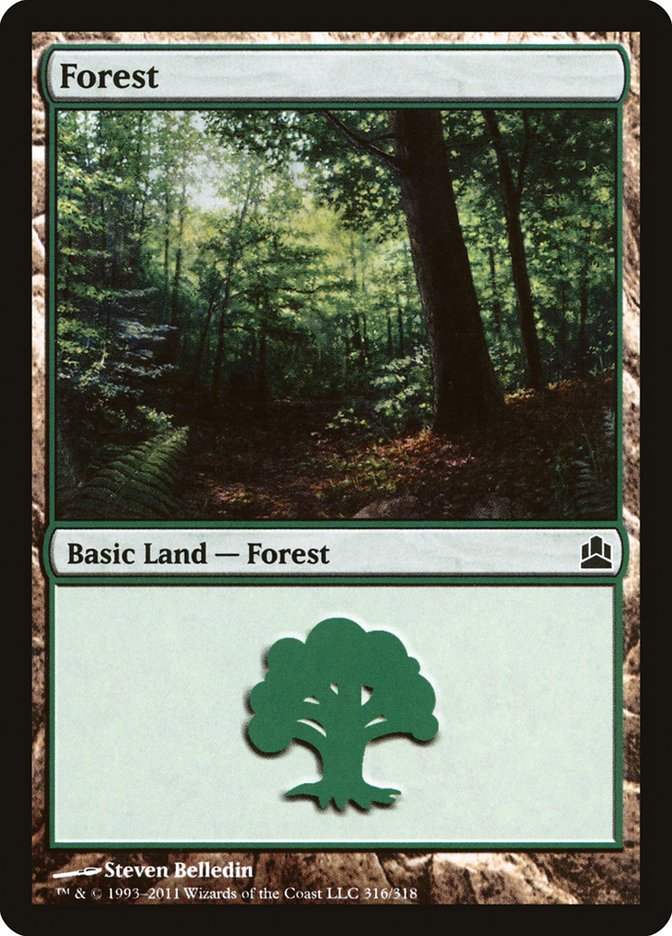 Forest (316) [Commander 2011] MTG Single Magic: The Gathering    | Red Claw Gaming