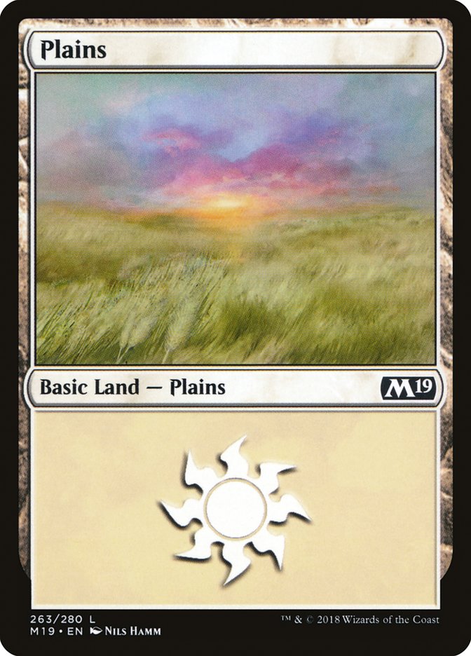 Plains (263) [Core Set 2019] MTG Single Magic: The Gathering    | Red Claw Gaming