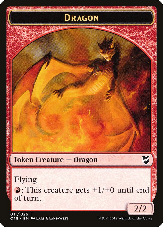 Dragon Egg // Dragon Double-Sided Token [Commander 2018 Tokens] MTG Single Magic: The Gathering    | Red Claw Gaming