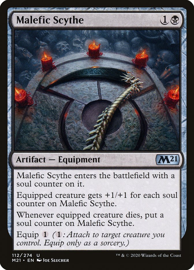 Malefic Scythe [Core Set 2021] MTG Single Magic: The Gathering    | Red Claw Gaming