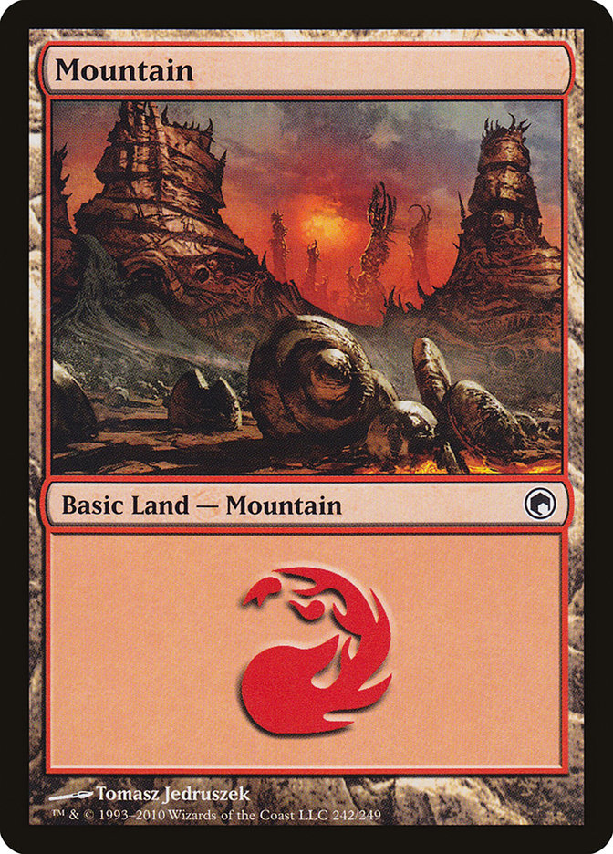 Mountain (242) [Scars of Mirrodin] MTG Single Magic: The Gathering    | Red Claw Gaming