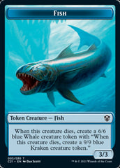 Beast (010) // Fish Double-Sided Token [Commander 2021 Tokens] MTG Single Magic: The Gathering    | Red Claw Gaming