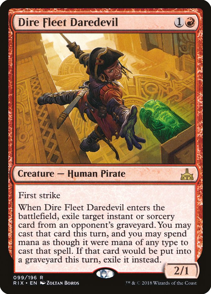 Dire Fleet Daredevil [Rivals of Ixalan] MTG Single Magic: The Gathering    | Red Claw Gaming