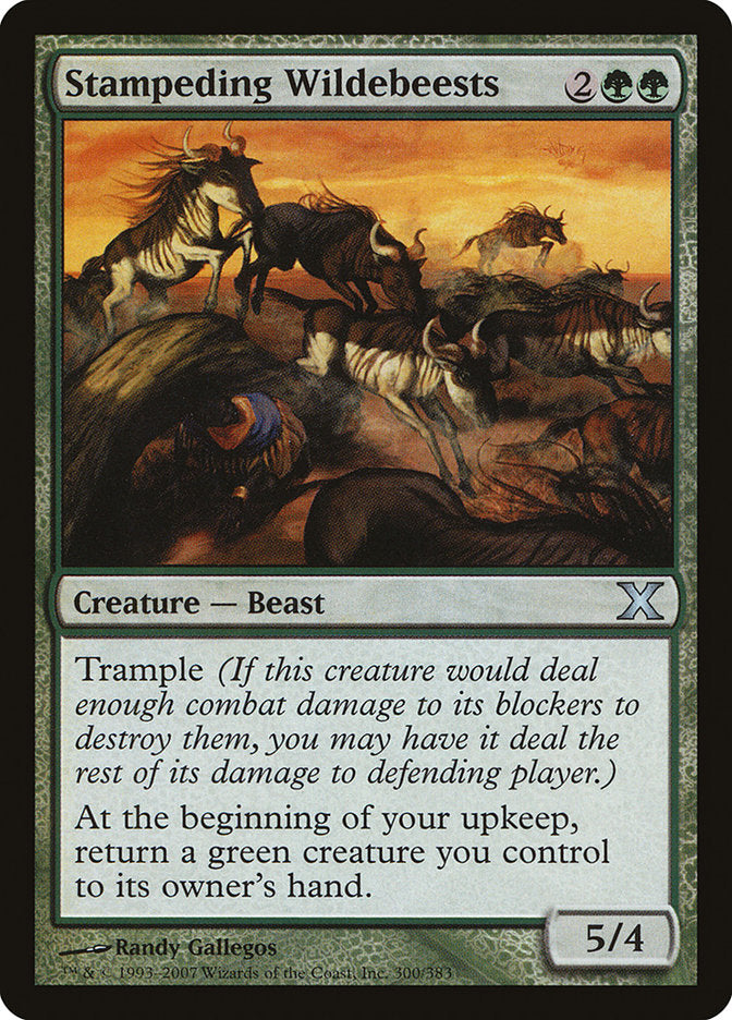 Stampeding Wildebeests [Tenth Edition] MTG Single Magic: The Gathering    | Red Claw Gaming