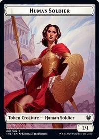 Human Soldier // Wall Double-Sided Token [Theros Beyond Death Tokens] MTG Single Magic: The Gathering    | Red Claw Gaming