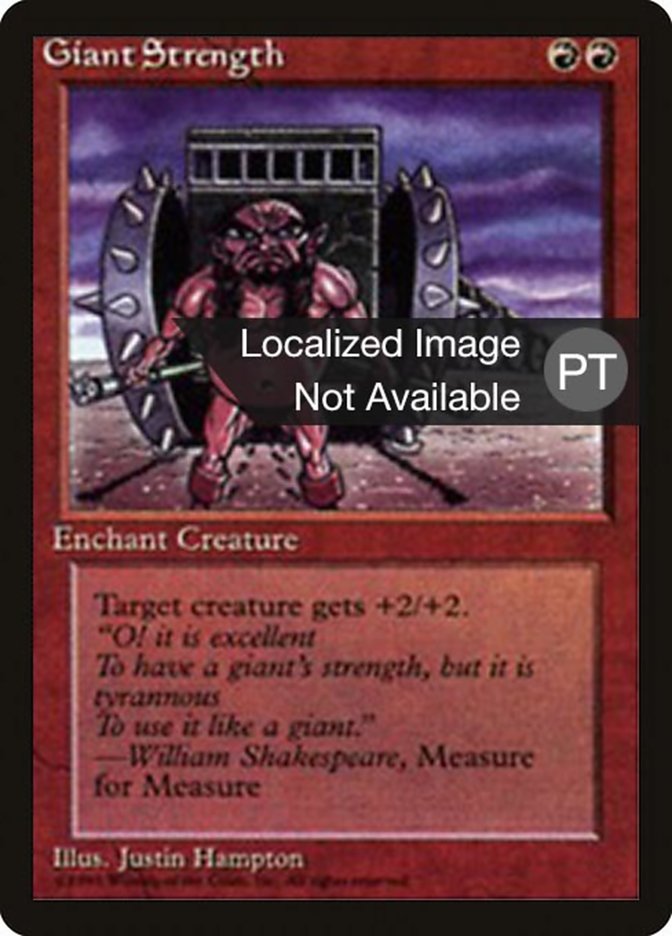 Giant Strength [Fourth Edition (Foreign Black Border)] MTG Single Magic: The Gathering    | Red Claw Gaming