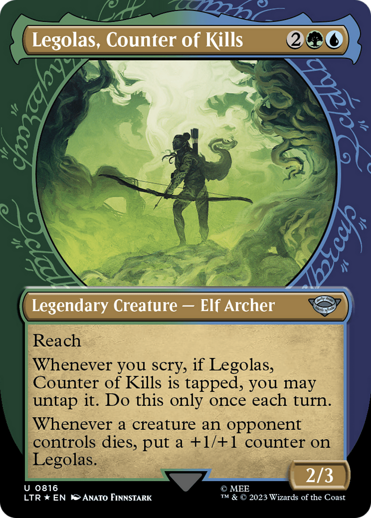 Legolas, Counter of Kills (Showcase) (Surge Foil) [The Lord of the Rings: Tales of Middle-Earth] MTG Single Magic: The Gathering    | Red Claw Gaming